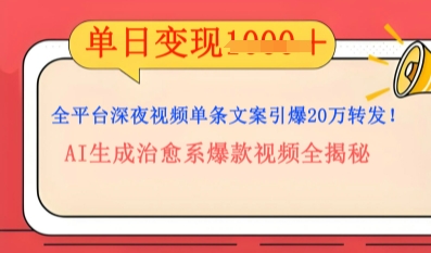 全平台深夜文案新风口：DeepSeek生成百万播放量金句，治愈系内容涨粉速度快4倍-极客副业站