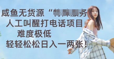 咸鱼无货源人工叫醒打电话项目，难度极低， 轻轻松松日入一两张-极客副业站