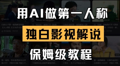 用AI做第一人称独白影视解说，手把手教学，保姆级教程-极客副业站