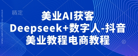 美业AI获客Deepseek+数字人-抖音美业教程电商教程-极客副业站