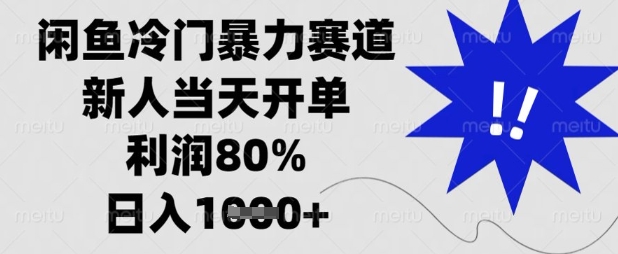 闲鱼冷门暴力赛道，新人当天开单，利润80%，日入数张【揭秘】-极客副业站